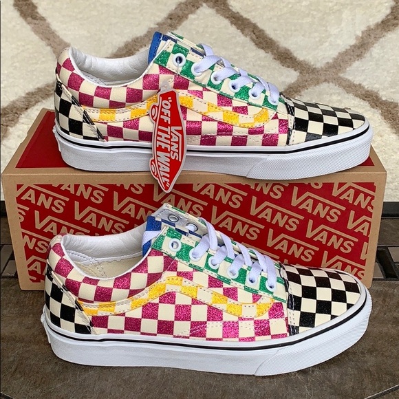 VANS OLD SKOOL GLITTER CHECK MultiTrWht WMNS - Picture 15 of 16
